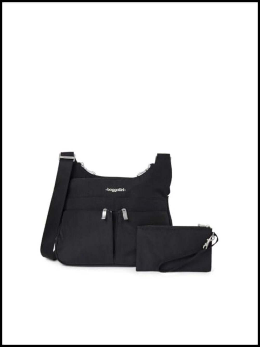 Baggallini Crossbody Travel Bag 11x8.5 Lightweight Water-resistant Nylon Handbag